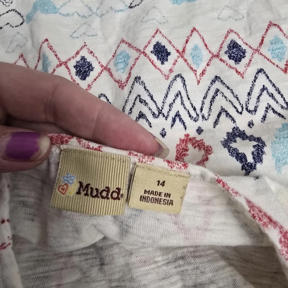 Mudd Multicolor Patterned Tank Top Girls Size 14